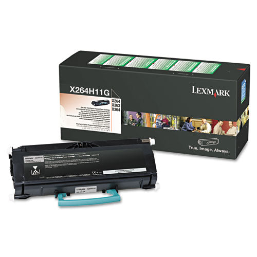 LEXMARK Return Program High-Yield Toner, 9,000 Page-Yield, Black - X264H11G