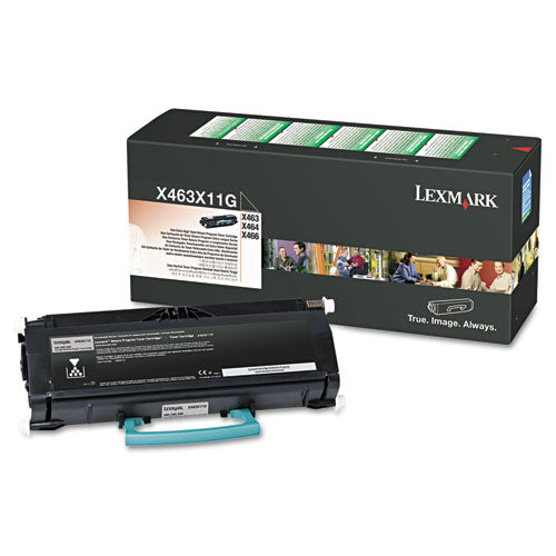 LEXMARK Return Program Extra High-Yield Toner, 15,000 Page-Yield, Black - X463X11G