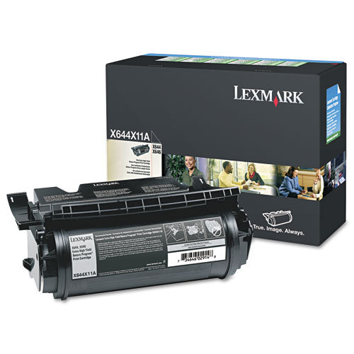 LEXMARK Return Program Extra High-Yield Toner, 32,000 Page-Yield, Black - X644X11A