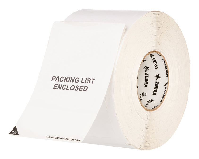 Zebra DT Label, Polypropylene/Paper (6.625" x 6") (3" Core) - 10004425