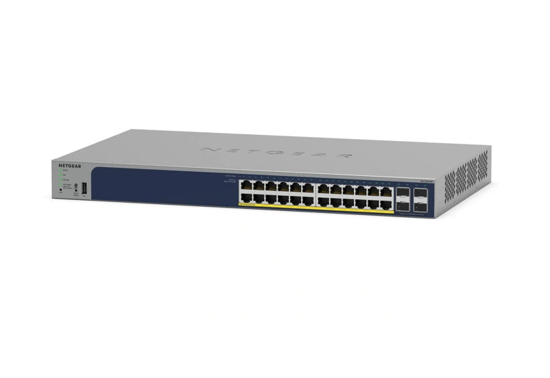 NETGEAR GS728TPP Managed L2/L3/L4 Gigabit Ethernet (10/100/1000) Power over Ethernet (PoE) 1U Grey - GS728TPP-300NAS