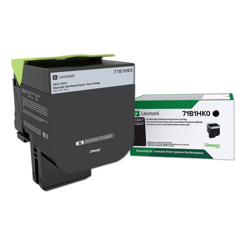 LEXMARK Unison High-Yield Toner, 6,000 Page-Yield, Black - 71B1HK0 LEXMARK