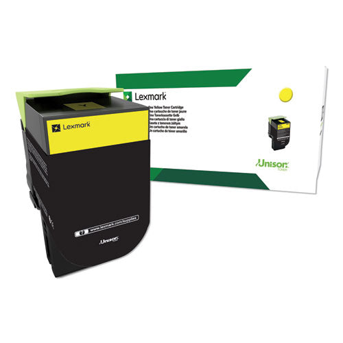 LEXMARK Return Program High-Yield Toner, 3,000 Page-Yield, Yellow - 80C1HY0