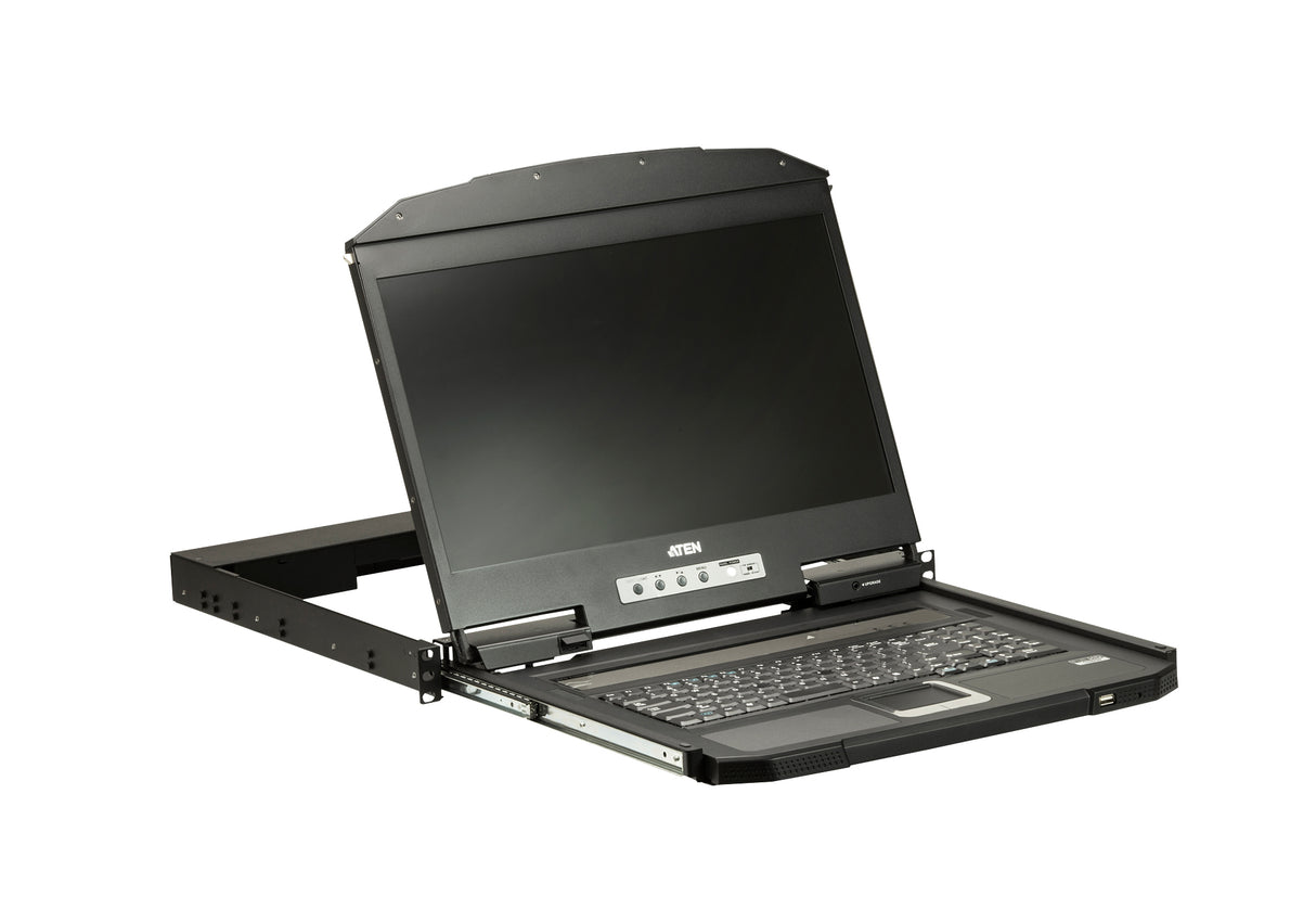 ATEN 1U Short Depth USB VGA Single Rail LCD - CL3100NX