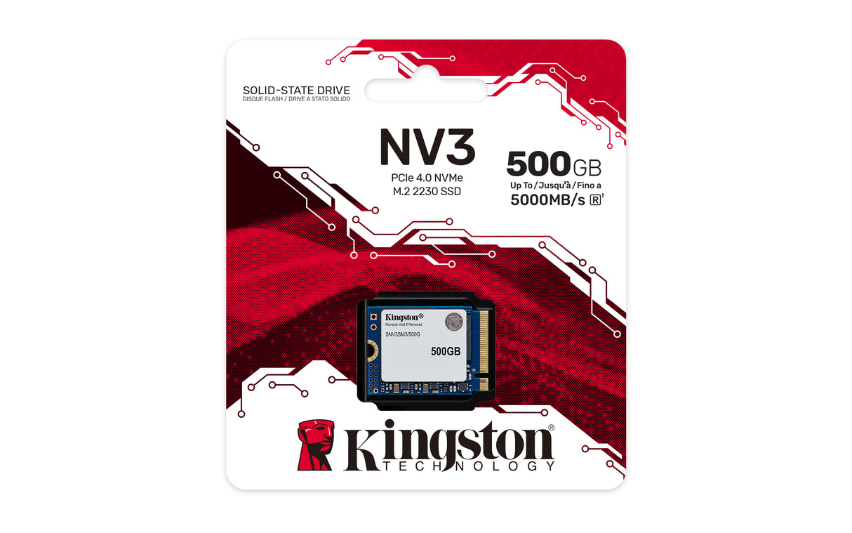 Kingston Technology 500G NV3 M.2 2230 NVMe SSD - SNV3SM3/500G