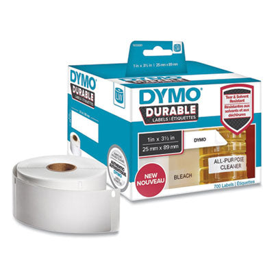 LW Durable Multi-Purpose Labels, 1" x 3.5", White, 700 Labels/Roll - 1933081 DYMO