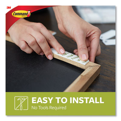 Damage-Free Hanging Picture Hanging Strip Pairs, Holds Up to 3.75 lb, Large: 0.75" x 3.65", White, 12/Pack - 17206-12ES 3M