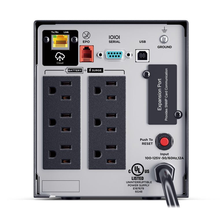 CyberPower Smart App Sinewave uninterruptible power supply (UPS) Line-Interactive 0.75 kVA 750 W 6 AC outlet(s) - PR750LCD3C