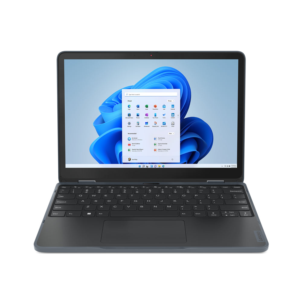 Lenovo 500w Yoga Gen 4 Intel® N N100 Hybrid (2-in-1) 31 cm (12.2") Touchscreen WUXGA 4 GB LPDDR5-SDRAM 128 GB SSD Wi-Fi 6 (802.11ax) Windows 11 Pro Academic US English Grey - 82VQ000EUS