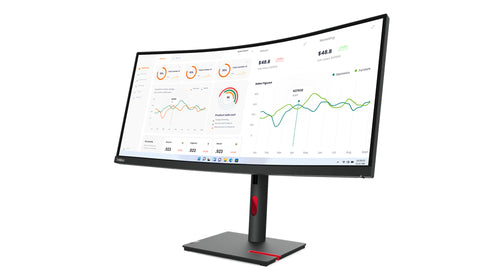 Lenovo ThinkVision T34w-30 86.4 cm (34") 3440 x 1440 pixels Wide Quad HD LED Black - 63D4GAR1US