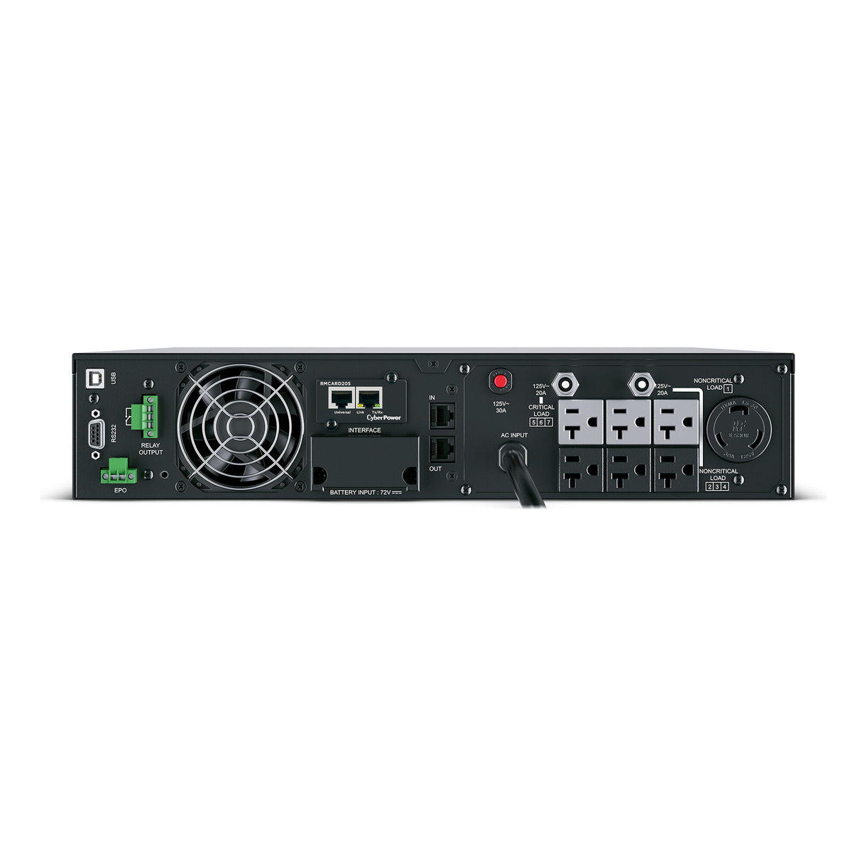 CyberPower OL3000RTXL2UN uninterruptible power supply (UPS) Double-conversion (Online) 3 kVA 2700 W 7 AC outlet(s) - OL3000RTXL2UN
