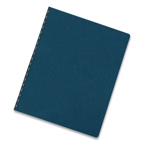 FELLOWES Executive Leather-Like Presentation Cover, Plastic, Round Corners, 11.25 x 8.75, Navy, 50/P - 52145 FELLOWES