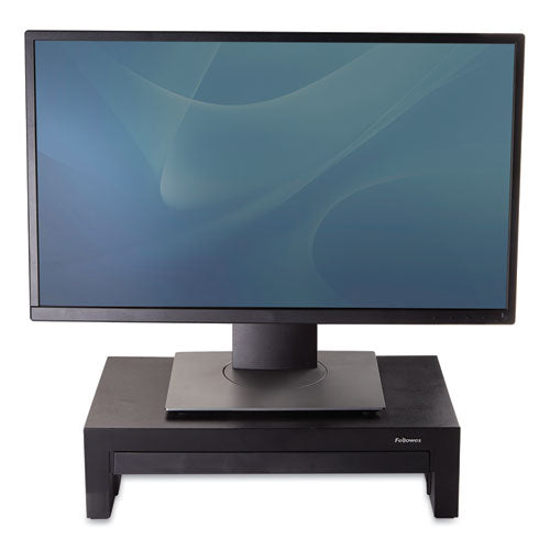 FELLOWES Designer Suites Monitor Riser, For 21" Monitors, 16" x 9.38" x 4.38" to 6", Black Pearl, Su - 8038101