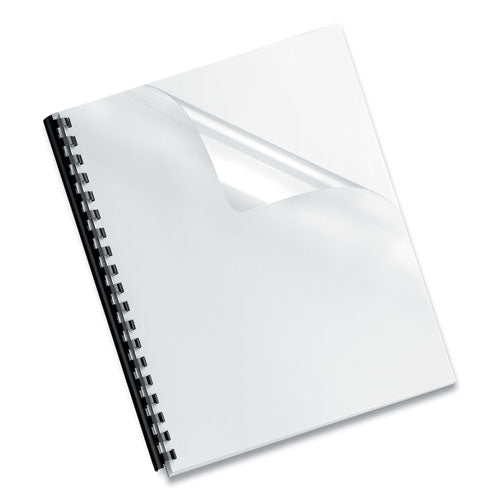 FELLOWES Crystals Transparent Presentation Covers for Binding Systems, Plastic, Square Corners, 11 x - 5204303
