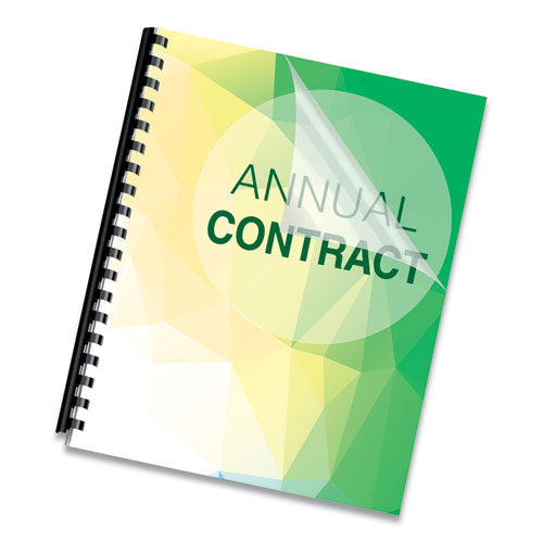 FELLOWES Crystals Transparent Presentation Covers for Binding Systems, Plastic, Square Corners, 11 x - 5204303