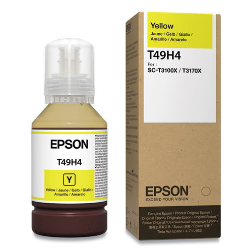 EPSON (T49H) Ink Bottles, 140 mL, Yellow - T49H400