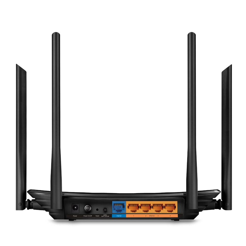 TP-Link AC1200 wireless router Gigabit Ethernet Dual-band (2.4 GHz / 5 GHz) Black - ARCHER A6
