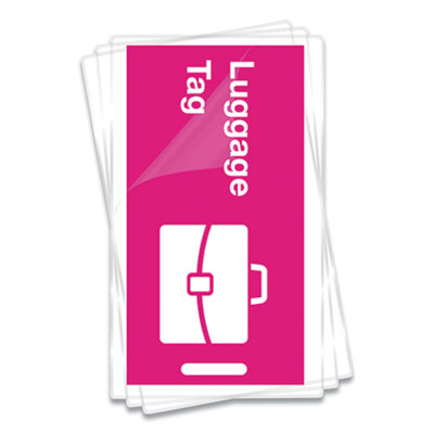Laminating Pouches, 10 mil, 3.75" x 2.25", Gloss Clear, 100/Pack - 52058