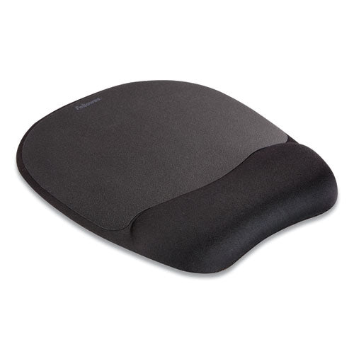 FELLOWES Memory Foam Mouse Pad with Wrist Rest, 7.93 x 9.25, Black - 9176501