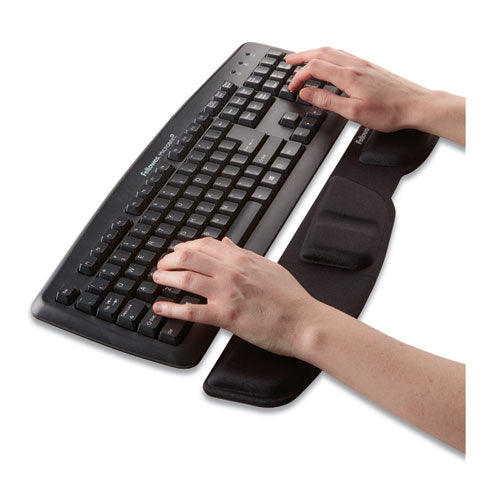 FELLOWES Gel Keyboard Palm Support with Microban Protection, 18.25 x 3.37, Black - 9183201