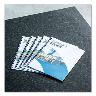 Plastic Comb Bindings for 11 x 8.5 Documents, 19 Rings, 0.5" (90-Sheet) Capacity, Black, 100/Pack - 52326