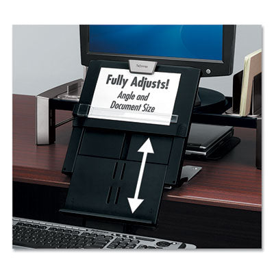Professional Series In-Line Document Holder, Holds Up to 250 Legal Size Sheets, Plastic, Black - 8039401