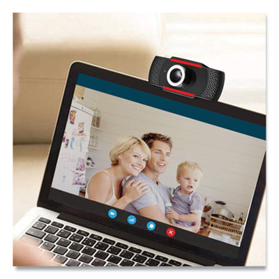 CyberTrack H3 720P HD USB Webcam with Microphone, 1280 pixels x 720 pixels, 1.3 Mpixels, Black - CyberTrack H3