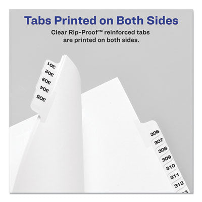 Preprinted Legal Exhibit Side Tab Index Dividers, Avery Style, 11-Tab, 1 to 10, 11 x 8.5, White, 1 Set - 11381 eCommerce Business Prime
