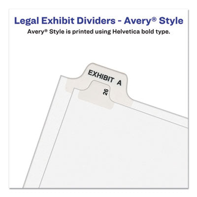 Preprinted Legal Exhibit Side Tab Index Dividers, Avery Style, 11-Tab, 1 to 10, 11 x 8.5, White, 1 Set - 11381 eCommerce Business Prime