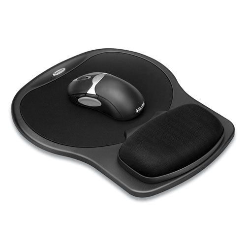 FELLOWES Easy Glide Gel Mouse Pad with Wrist Rest, 10 x 12, Black - 93730
