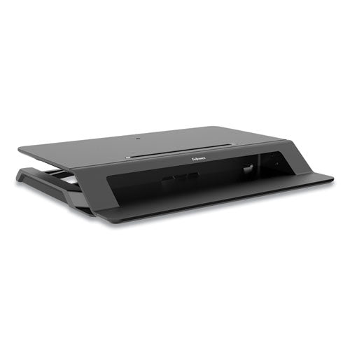 FELLOWES Lotus LT Sit-Stand Workstation, 34.38" x 28.38" x 7.62", Black - 8215001