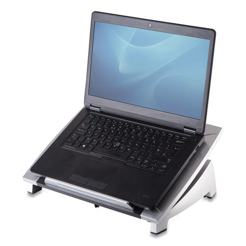 FELLOWES Office Suites Laptop Riser, 15.13" x 11.38" x 4.5" to 6.5", Black/Silver, Supports 10 lbs - 8032001