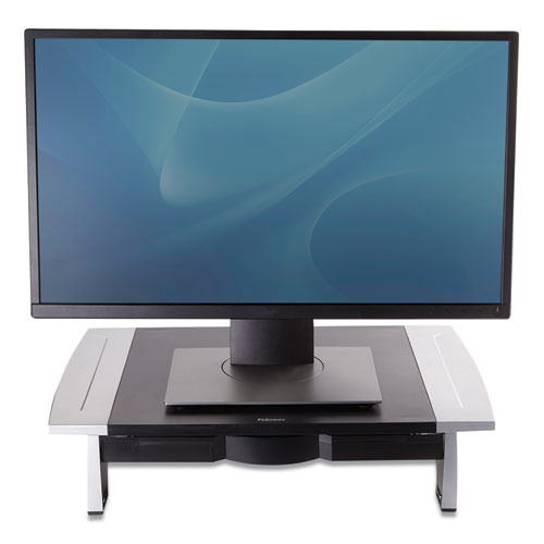 FELLOWES Office Suites Standard Monitor Riser, For 21" Monitors, 19.78" x 14.06" x 4" to 6.5", Black - 8031101
