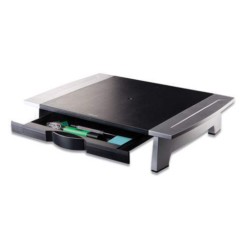 FELLOWES Office Suites Standard Monitor Riser, For 21" Monitors, 19.78" x 14.06" x 4" to 6.5", Black - 8031101