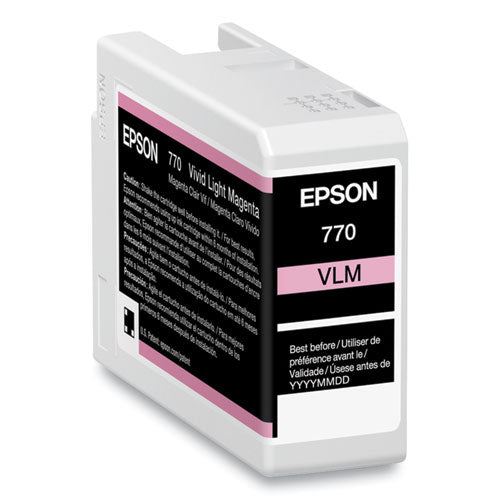 EPSON (T770) UltraChrome PRO10 Ink, 25 mL, Light Magenta - T770620
