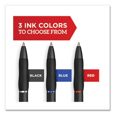 S-Gel High-Performance Gel Pen, Retractable, Medium 0.7 mm, Black Ink, Black Barrel, 36/Pack - 2096180