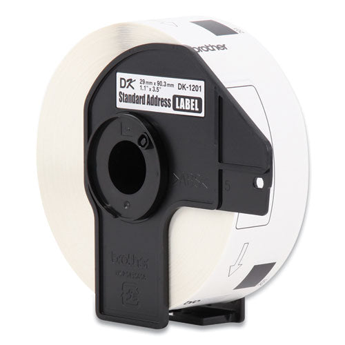 BROTHER Die-Cut Address Labels, 1.1 x 3.5, White, 400 Labels/Roll, 24 Rolls/Pack - DK120124PK