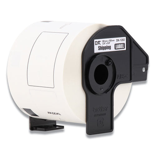 BROTHER Die-Cut Shipping Labels, 2.4 x 3.9, White, 300 Labels/Roll, 24 Rolls/Pack - DK120224PK