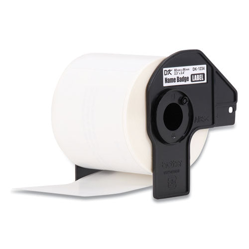 BROTHER Die-Cut Name Badge Labels, 2.3 x 3.4, White, 260 Labels/Roll, 3 Rolls/Pack - DK12343PK