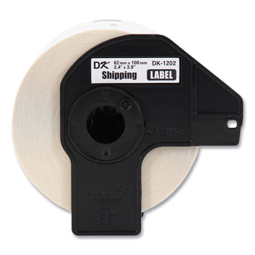 BROTHER Die-Cut Shipping Labels, 2.4 x 3.9, White, 300 Labels/Roll, 24 Rolls/Pack - DK120224PK