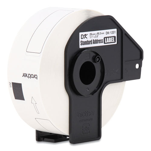 BROTHER Die-Cut Address Labels, 1.1 x 3.5, White, 400 Labels/Roll, 24 Rolls/Pack - DK120124PK