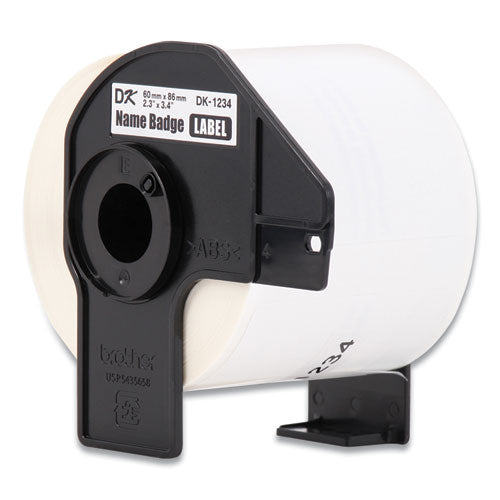 BROTHER Die-Cut Name Badge Labels, 2.3 x 3.4, White, 260 Labels/Roll, 3 Rolls/Pack - DK12343PK