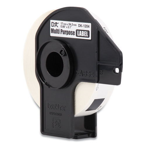 BROTHER Die-Cut Multipurpose Labels, 0.66 x 3.4, White, 400 Labels/Roll, 3 Rolls/Pack - DK12043PK