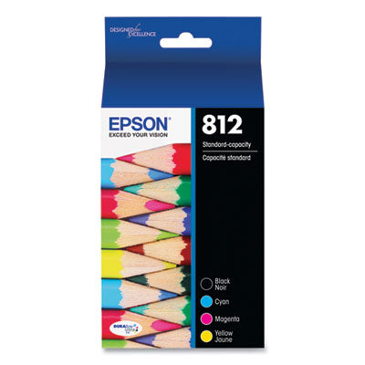 T812120-BCS (T812) DURABrite Ultra Ink, 350/300 Page-Yield, Black/Cyan/Magenta/Yellow - T812120-BCS