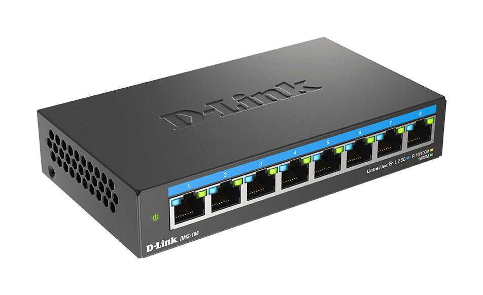 D-Link 8-Port 2.5G Multi-Gigabit Desktop Switch - DMS-108 D-LINK