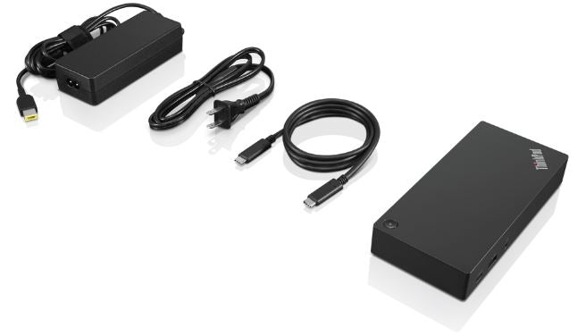 Lenovo 40AS0090US laptop dock/port replicator Wired USB 3.2 Gen 1 (3.1 Gen 1) Type-C Black - 40AS0090US