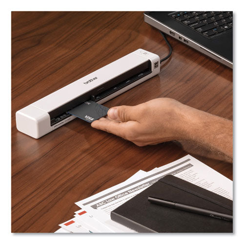 BROTHER DS-640 Compact Mobile Document Scanner, 600 dpi Optical Resolution, 1-Sheet Auto Document Fe - DS640
