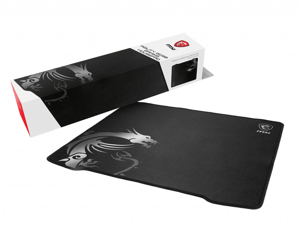 MSI AGILITY GD30 Pro Gaming Mousepad '450mm x 400mm, Pro Gamer Silk Surface, Iconic Dragon Design, Anti-slip and shock-absorbing rubber base, Reinforced stitched edges' - AGILITYGD30 MSI