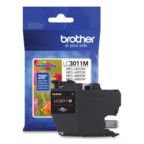 BROTHER  Ink, 200 Page-Yield, Magenta - LC3011M