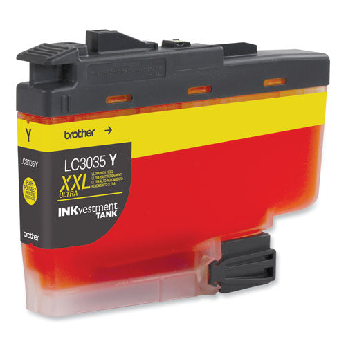 BROTHER INKvestment Ultra High-Yield Ink, 5,000 Page-Yield, Yellow - LC3035Y BROTHER